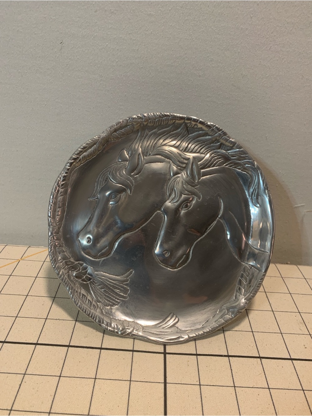 Arthur Court Aluminum Equestrian 8” Footed Treat & Cookie Stand
